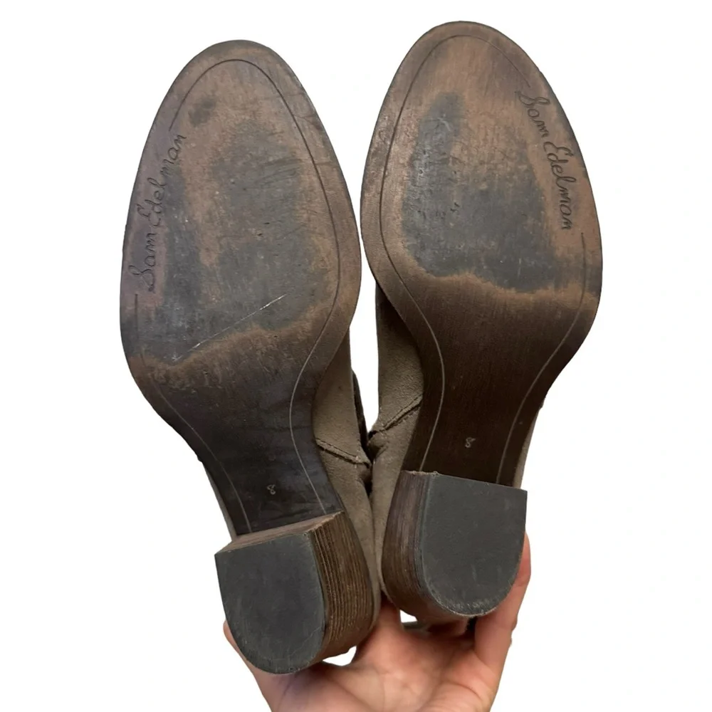 Sam Edelman Morris Suede‎ Leather Winter Fall Casual Chic Ankle Booties Brown - Picture 11 of 13